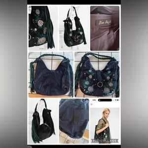 Free People Monarch Embroidered Hobo | Retail $248